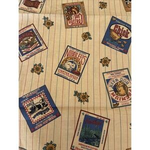 Vintage Concord Fabric Sharon Kessler Farm Animals Feedsack Labels Quotes 1 Yard